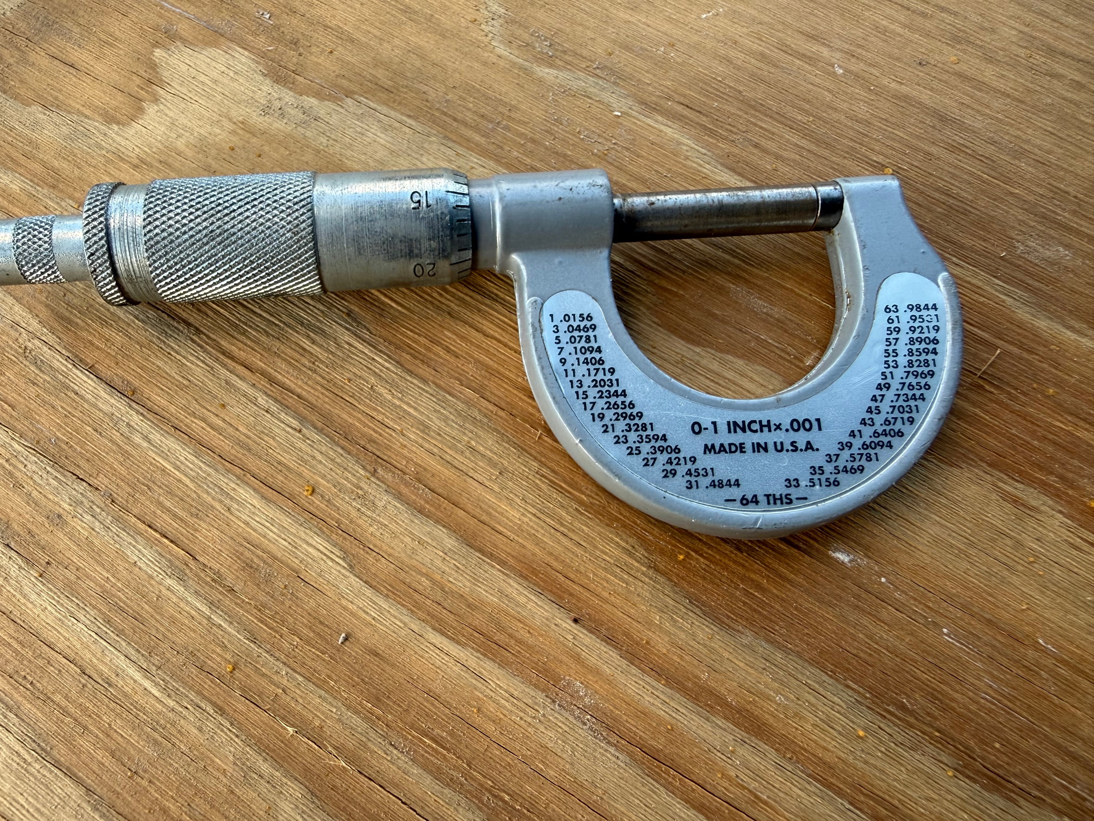 Vintage General Tools No. 102 Outside Micrometer | 0–1" | Made in USA